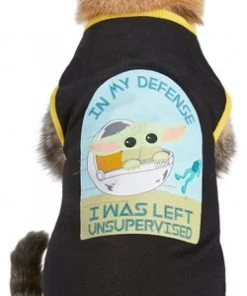 STAR WARS THE MANDALORIAN GROGU "Left Unsupervised" Dog & Cat T-Shirt -STAR WARS Shop 220344 PT2. SY630 V1646181338