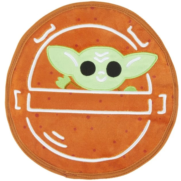 STAR WARS THE MANDALORIAN'S GROGU Flat Plush Squeaky Dog Toy 1 STAR WARS THE MANDALORIAN'S GROGU Flat Plush Squeaky Dog Toy