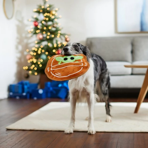 STAR WARS THE MANDALORIAN'S GROGU Flat Plush Squeaky Dog Toy 3 STAR WARS THE MANDALORIAN'S GROGU Flat Plush Squeaky Dog Toy - Image 3