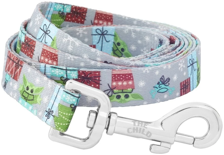 STAR WARS THE MANDALORIAN GROGU Holiday Dog Leash 1 STAR WARS THE MANDALORIAN GROGU Holiday Dog Leash