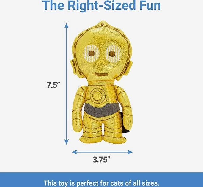 STAR WARS C-3PO Plush Kicker + STORMTROOPER Plush Mice Cat Toy with Catnip 3 STAR WARS C-3PO Plush Kicker + STORMTROOPER Plush Mice Cat Toy with Catnip - Image 3