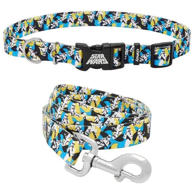 STAR WARS STORMTROOPER Collar, LG - Neck: 18 - 26-in, Width: 1-in + Dog Leash, LG - Length: 6-ft, Width: 1-in 1 STAR WARS STORMTROOPER Collar, LG - Neck: 18 - 26-in, Width: 1-in + Dog Leash, LG - Length: 6-ft, Width: 1-in