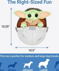 STAR WARS THE MANDALORIAN GROGU Ballistic Nylon Plush Squeaky Dog Toy + Cat Toy with Catnip -STAR WARS Shop 319596 PT2. SY630 V1630624274