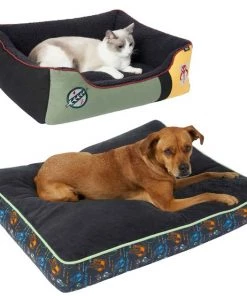 STAR WARS BOBA FETT Bolster, Large + THE MANDALORIAN GROGU Pillow Cat & Dog Bed, X-Large
